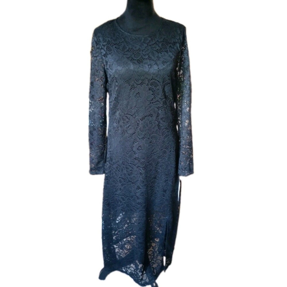 A New Day Women's M Black Lace Whimsygoth/Witchy Maxi Dress, NWT